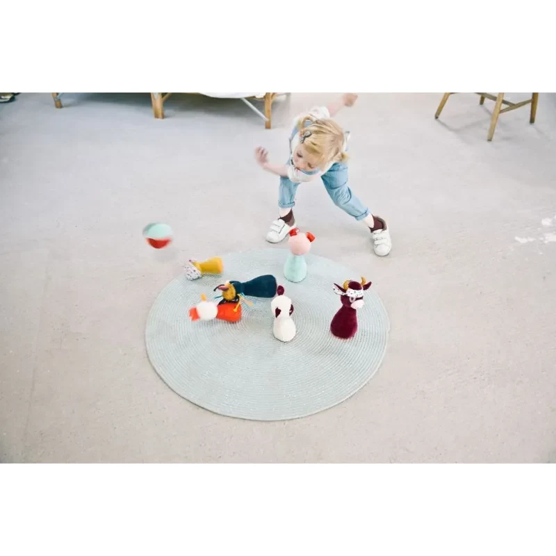Lilliputiens boerderij bowlingset met belbal