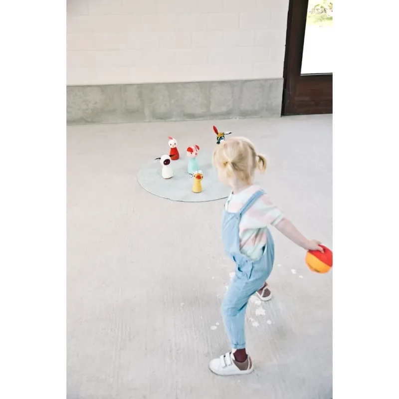 Lilliputiens boerderij bowlingset met belbal