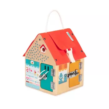 Lilliputiens Georges the Fox houten activiteitenhuis met sloten