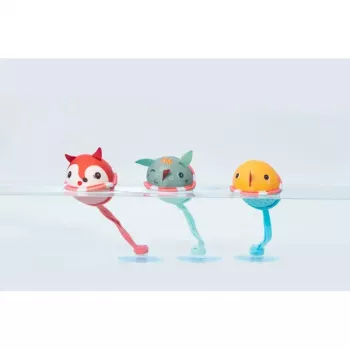 Lilliputiens set van 3 badballen met zuignappen - Joe de draak 3m+