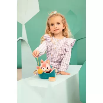 Lilliputiens Jeanne de kat pluche speelgoedset met mand en accessoires, 12m+