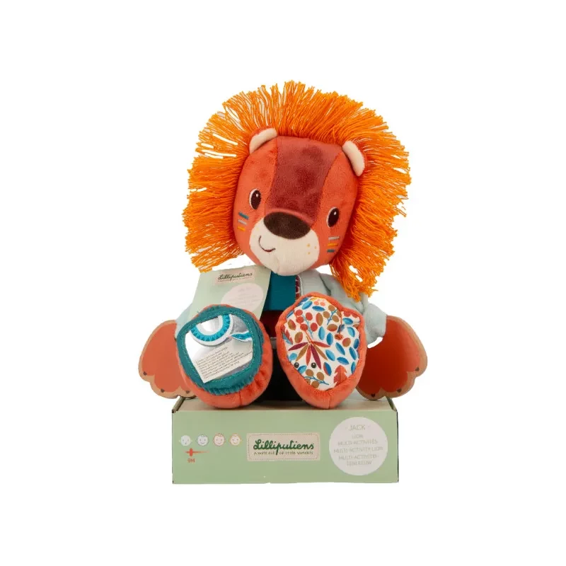 Lilliputiens multi-activiteit pluche speelgoed Jack de leeuw 9m+