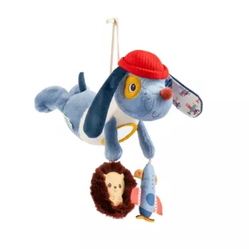 Lilliputiens multifunctioneel hangend knuffeldier Jules de hond 3m+