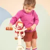 Lilliputiens Lena pop in fietszitje met knuffeldoekje en helm 18m+