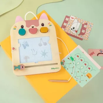 Lilliputiens houten magneet-tekenbord – Jeanne de Kat vanaf 18 maanden