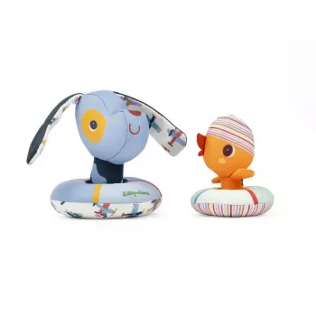 Lilliputiens badspeelgoedset Jules de Hond en Gaspard de Eend 6m+