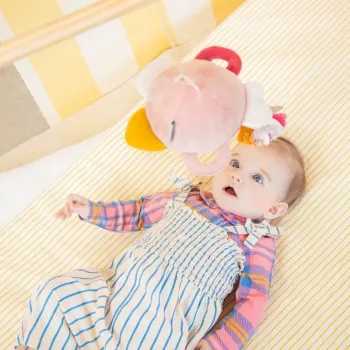 Lilliputiens activiteitenspiegel Lena de Eenhoorn met handgrepen, sensorisch speelgoed voor baby's vanaf 3 maanden