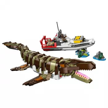 LEGO Jurassic World 76974 Missie op de boot en Mosasaurus-model