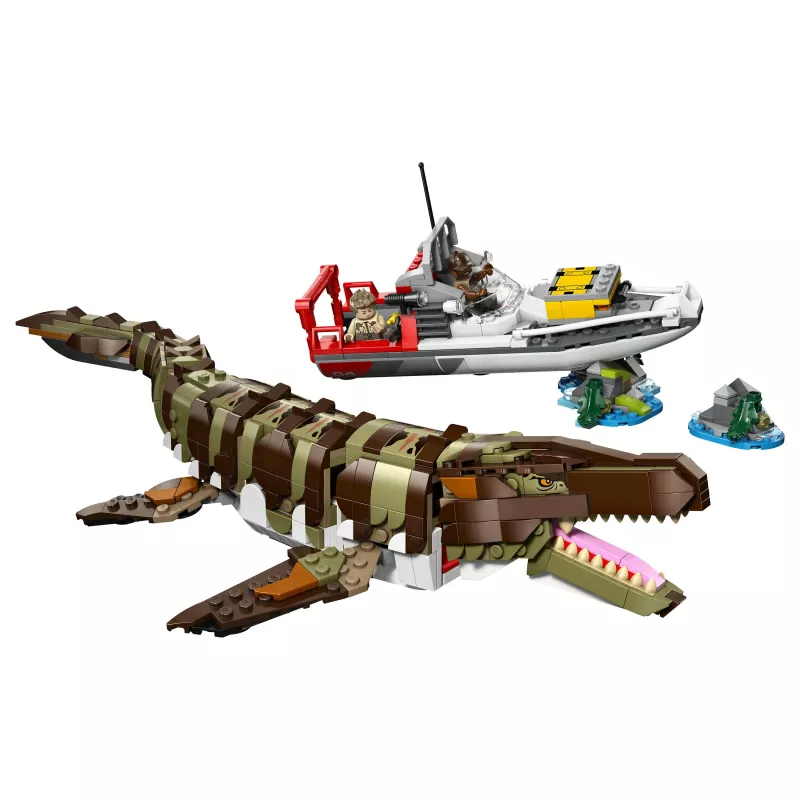 LEGO Jurassic World 76974 Missie op de boot en Mosasaurus-model