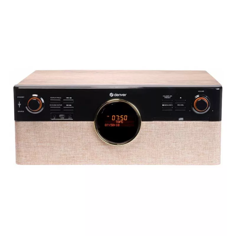 Denver MRD-180 retro music center hout DAB+/FM CD cassette Bluetooth