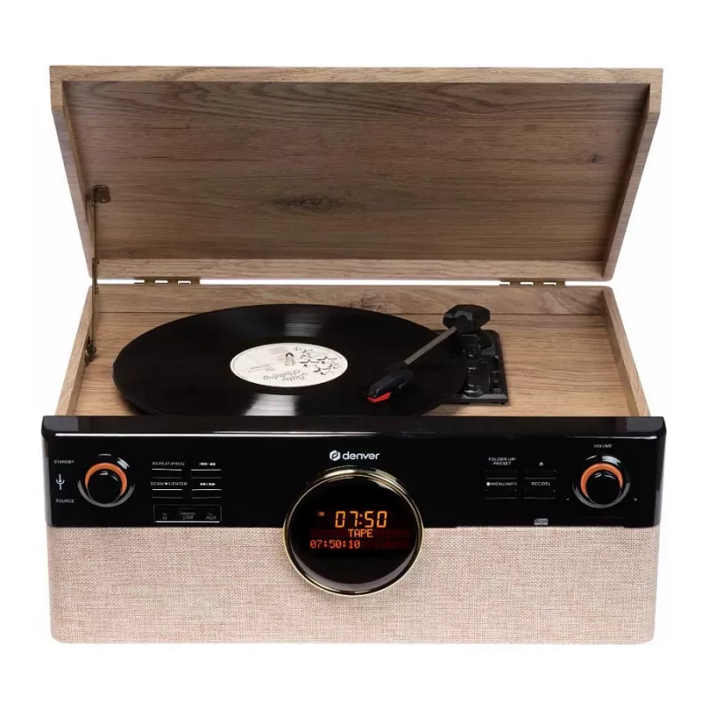 Denver MRD-180 retro music center hout DAB+/FM CD cassette Bluetooth