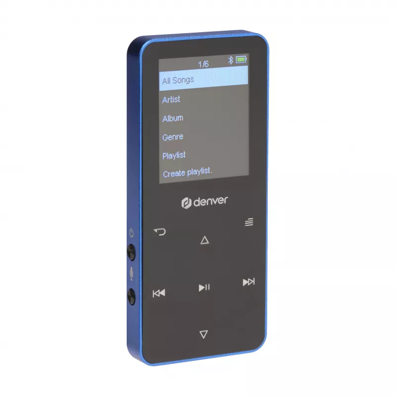 Denver MP-1830BU MP4-speler met Bluetooth, 1,8 inch display, 4GB, blauw