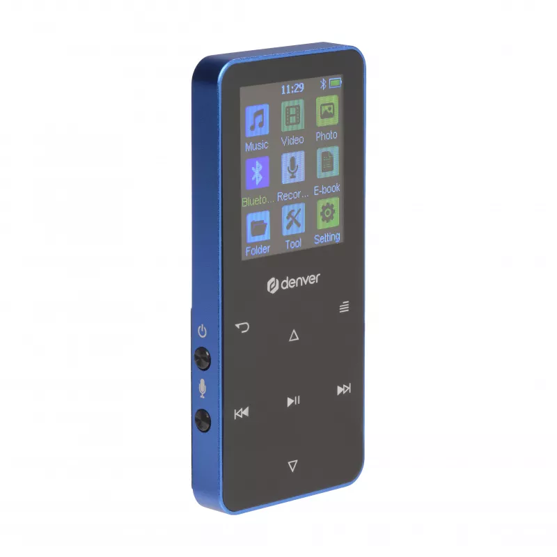 Denver MP-1830BU MP4-speler met Bluetooth, 1,8 inch display, 4GB, blauw
