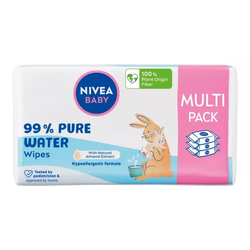 NIVEA Baby Pure Water vochtige doekjes 3x57