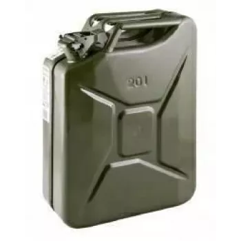 AUTEL metalen jerrycan 20L - olijfgroen, UN-gecertificeerd, hoogbelastbaar koudgewalst staal