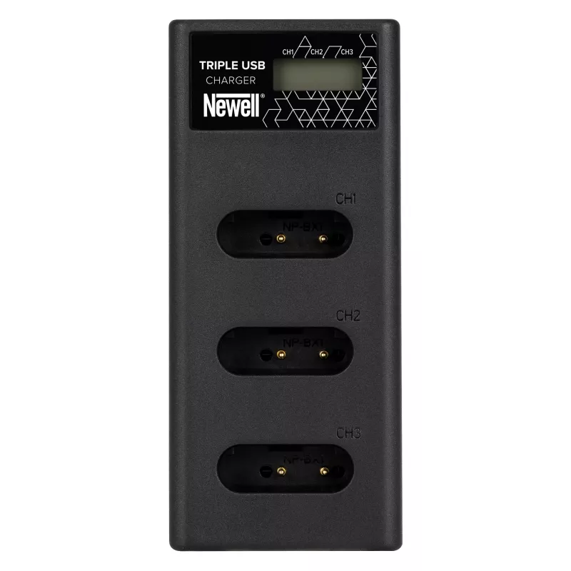 Newell CD-USB-C driebaans acculader voor Sony NP-BX1 accu's
