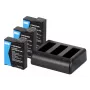 Newell driebaans lader SDC-USB-C en 3 BCX-204 accu's voor DJI Osmo Action