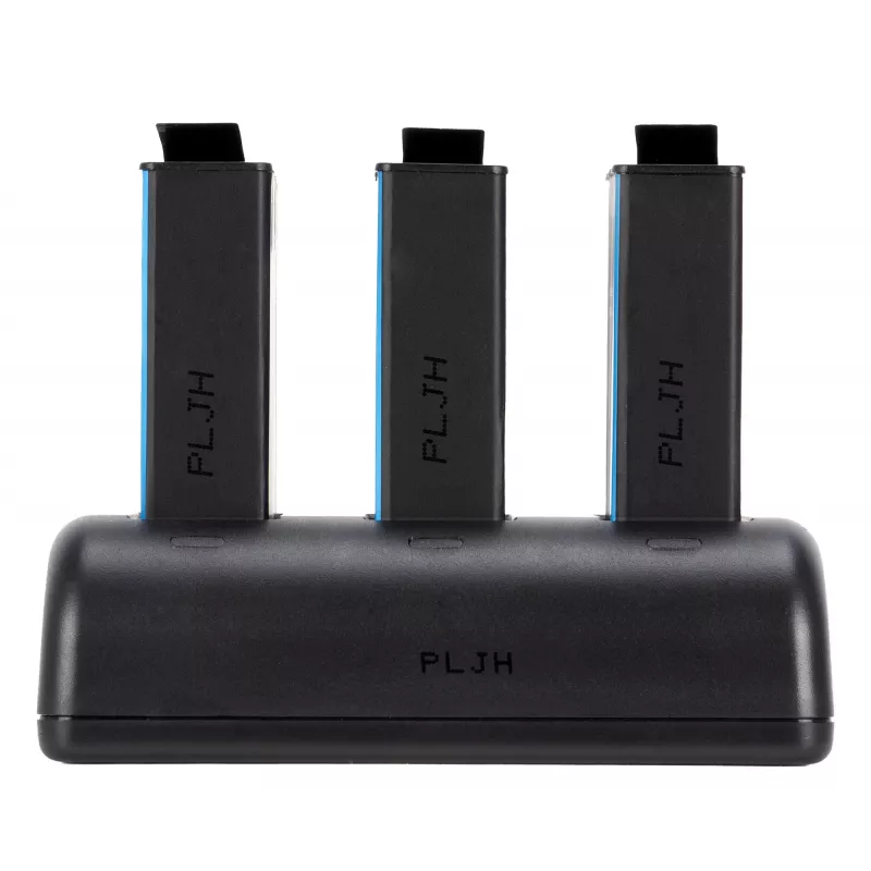 Newell driebaans lader SDC-USB-C en 3 BCX-204 accu's voor DJI Osmo Action
