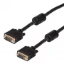 Akyga AK-AV-09 VGA-kabel D-Sub 15-polig, stekker naar stekker, 2 ferrietkernen, 15 m, zwart