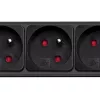 Akyga AK-SP-05U stekkerdoos met overspanningsbeveiliging, 5x CEE 7/5 (type E), 2x USB-A, 1,8 m, zwart