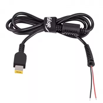 Akyga AK-SC-10 Slim Tip DC-stroomkabel voor laptopvoeding, 1,2 m, zwart