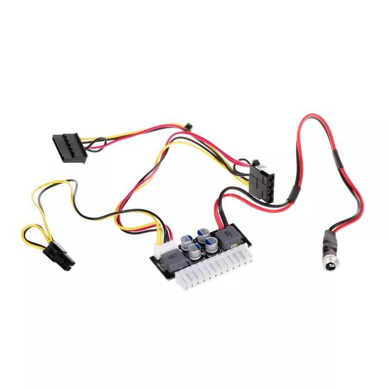 Akyga AK-CA-38 PICO-PSU DC/ATX-voedingsadapter, 120 W, 12 V DC-ingang, 24-pin ATX, P4, SATA, Molex
