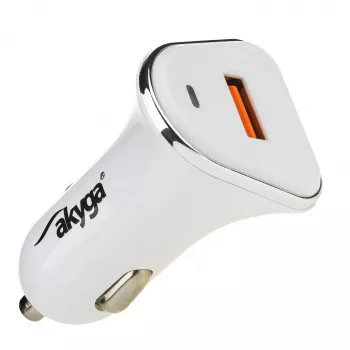 Akyga AK-CH-07 autolader 12/24V 18W USB-A Quick Charge 3.0 5-12V / 1.5-3A wit