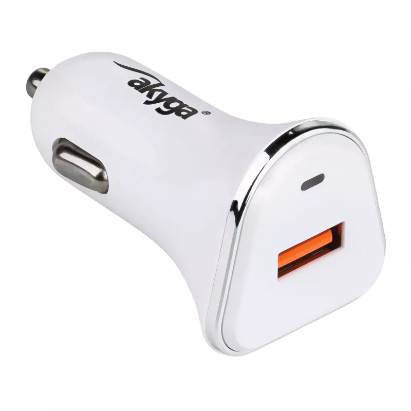Akyga AK-CH-07 autolader 12/24V 18W USB-A Quick Charge 3.0 5-12V / 1.5-3A wit