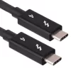 Akyga AK-USB-33 USB-C-naar-USB-C-Thunderbolt-kabel, 40 Gbit/s, 100 W, 0,5 m, zwart