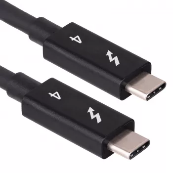 Akyga AK-USB-33 USB-C-naar-USB-C-Thunderbolt-kabel, 40 Gbit/s, 100 W, 0,5 m, zwart