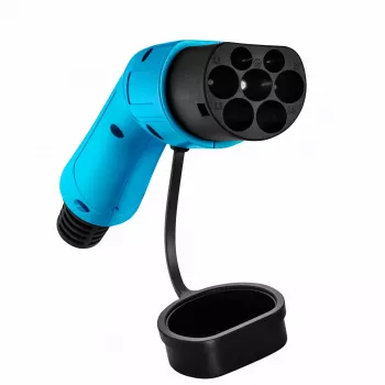 Akyga AK-SC-E03 Type-2-EV-laadstekker, eenfasig, 32 A, blauw