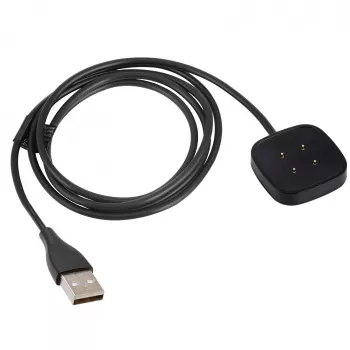 Akyga AK-SW-27 magnetische USB-laadkabel voor Fitbit Versa 3 / Sense, 1 m, zwart