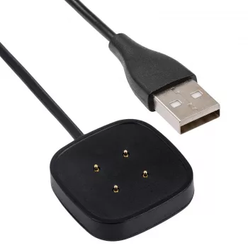 Akyga AK-SW-27 magnetische USB-laadkabel voor Fitbit Versa 3 / Sense, 1 m, zwart