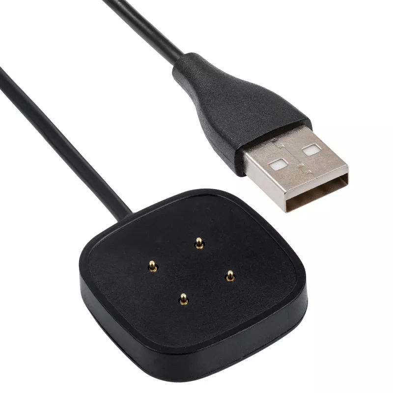 Akyga AK-SW-27 magnetische USB-laadkabel voor Fitbit Versa 3 / Sense, 1 m, zwart