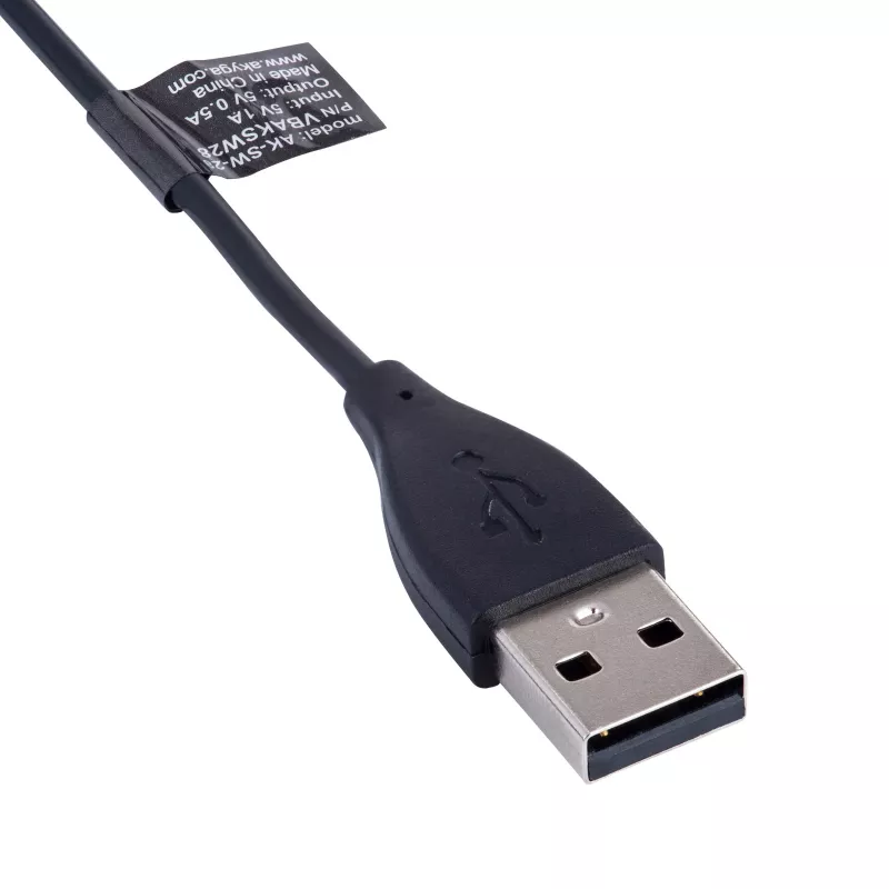 Akyga AK-SW-28 laadkabel voor Fitbit Charge 2, USB-A, 1 m, zwart