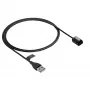 Akyga AK-SW-33 magnetische laadkabel voor Suunto 9 / D5 / Spartan Sport, USB-A, 1 m, zwart