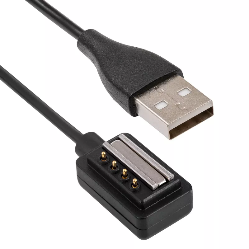 Akyga AK-SW-33 magnetische laadkabel voor Suunto 9 / D5 / Spartan Sport, USB-A, 1 m, zwart