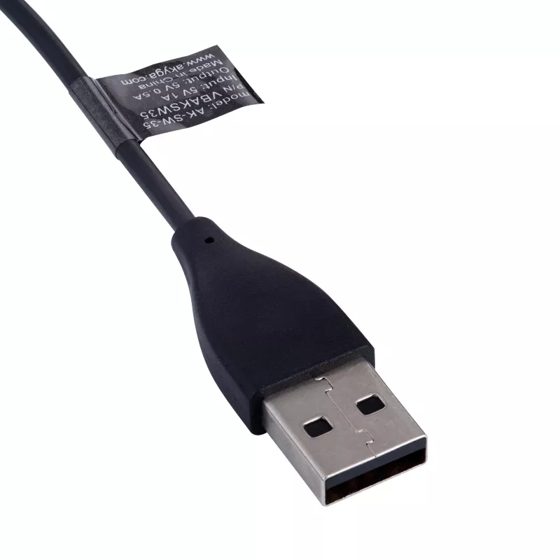Akyga AK-SW-35 laadkabel voor Fitbit Alta HR, USB-A, 1 m, zwart