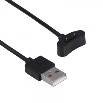 Akyga AK-SW-39 magnetische laadkabel voor Ticwatch Pro 3 GPS / E3, USB-A, 1 m, zwart