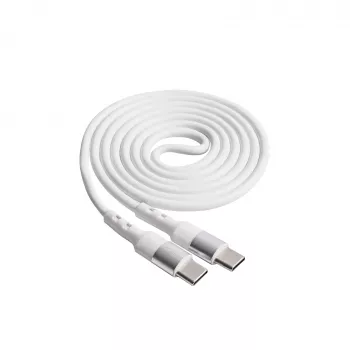 Akyga AK-USB-40 USB-C naar USB-C kabel, USB 2.0, 60 W, 1 m, wit