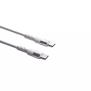 Akyga AK-USB-40 USB-C naar USB-C kabel, USB 2.0, 60 W, 1 m, wit