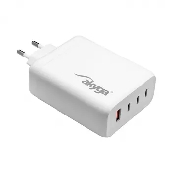 Akyga AK-CH-24 GaN USB-oplader 140 W, 3 x USB-C PD + USB-A, wit