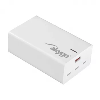 Akyga AK-CH-25 GaN tafel-USB-oplader 140 W, 3 x USB-C PD + USB-A, wit