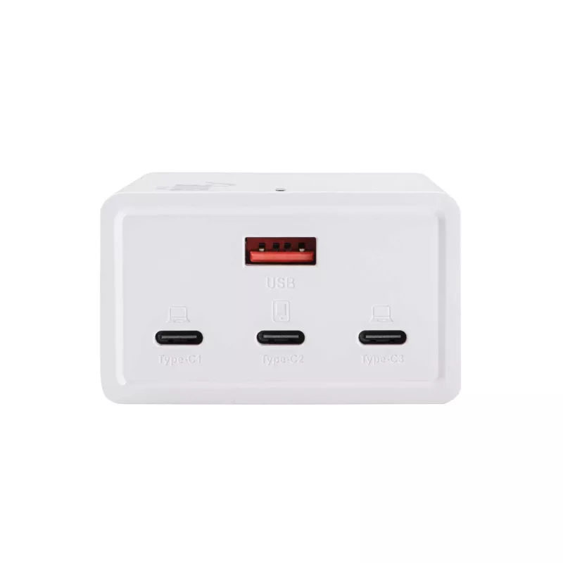 Akyga AK-CH-25 GaN tafel-USB-oplader 140 W, 3 x USB-C PD + USB-A, wit