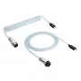 Akyga AK-USB-49 Aviator-spiraalkabel USB-C naar USB-C met GX16-stekker, USB 2.0, 3 m, wit