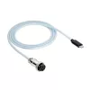 Akyga AK-USB-49 Aviator-spiraalkabel USB-C naar USB-C met GX16-stekker, USB 2.0, 3 m, wit