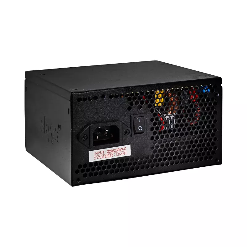 Akyga AK-C2-600 Classic 600 W ATX-voeding, semi-modulair, actieve PFC, 120-mm ventilator
