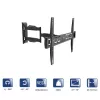 Akyga AK-MB-11 draaibare TV-muurbeugel, 37-75 inch, 40 kg, VESA 600x400, draaien ±90°, zwart