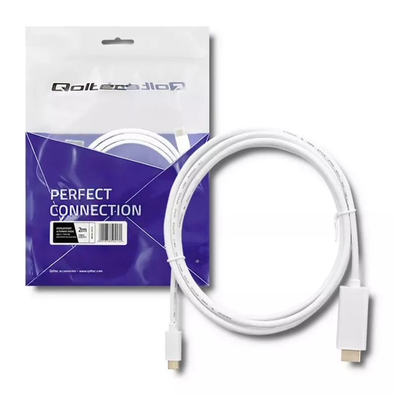 Qoltec USB 3.1 Type C mannelijk naar HDMI A mannelijk kabel 2m 4K 60Hz