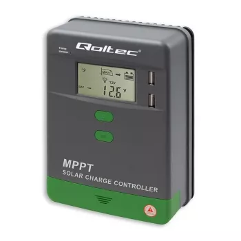 Qoltec MPPT-zonnelaadregelaar met temperatuursensor 20A | 12V / 24V | LCD | 2 x USB | GEL | LiFePO4